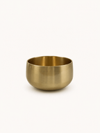 Aritual singing bowl in brushed solid brass, unengraved standard edition